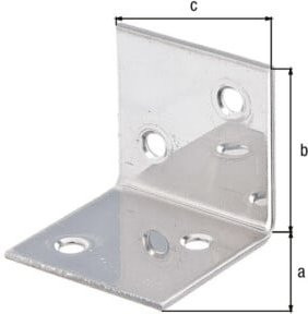GAH Alberts Breitwinkel aus Edelstahl in Silber, B/H: 40 x 40 mm, Stärke: 2 mm - Bild 1
