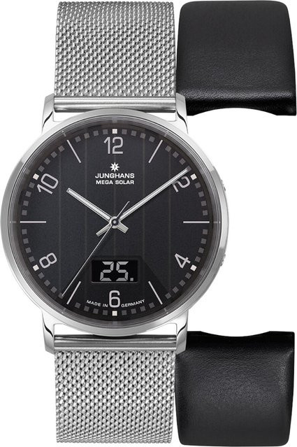 Junghans Armbanduhr Milano Mega Solar, Edelstahl, 39 mm, Herren - Bild 1