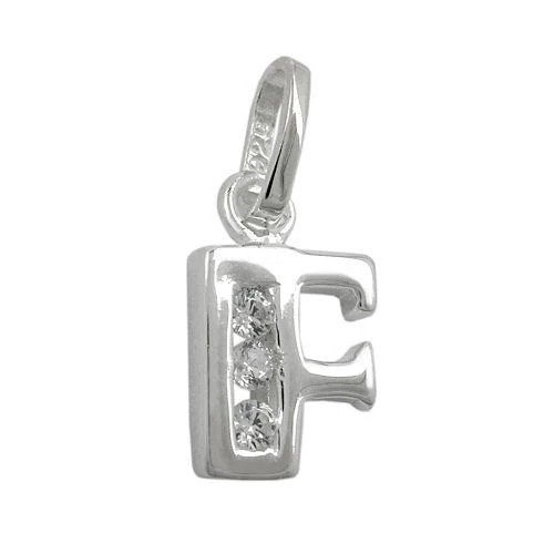 Colfem Anhänger Buchstabe F, 925 Silber, Zirkonia, Unisex - Bild 1