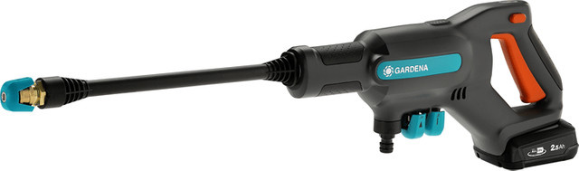 Gardena AquaClean 24/18V P4A Akku-Mitteldruckreiniger Premium-Set in Schwarz Blau Orange mit 250 l/h und POWER FOR ALL ALLIANCE - Bild 2