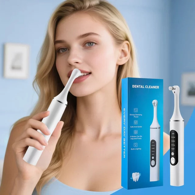 AFDEAL Elektrischer Zahnpolierer, 6 Bürstenköpfe, LED-Licht, Unisex - Bild 1