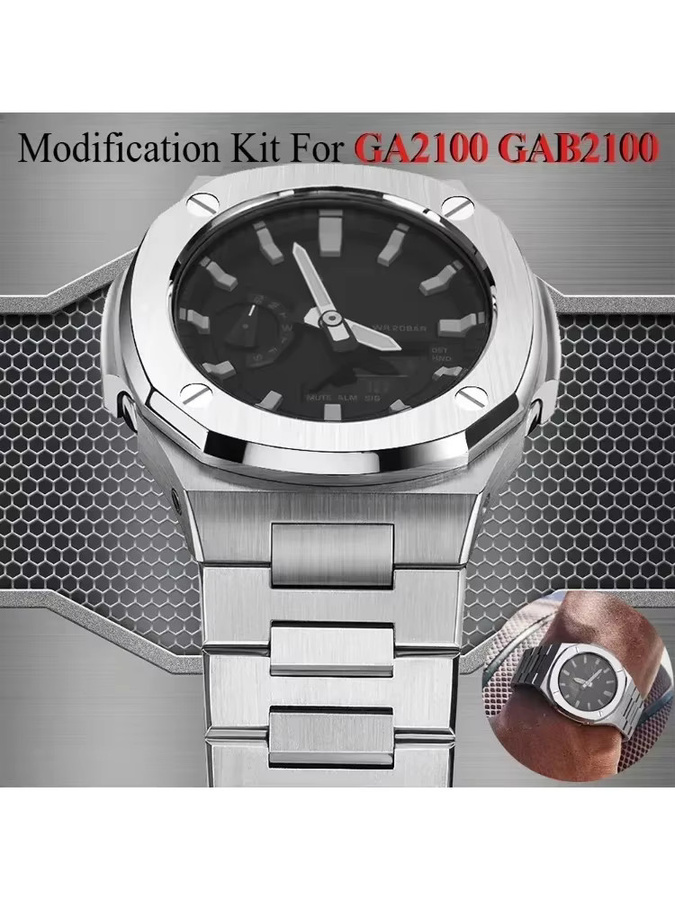 FancyWrist Uhrenarmband Mod Kit, Edelstahl, Silber - Bild 6