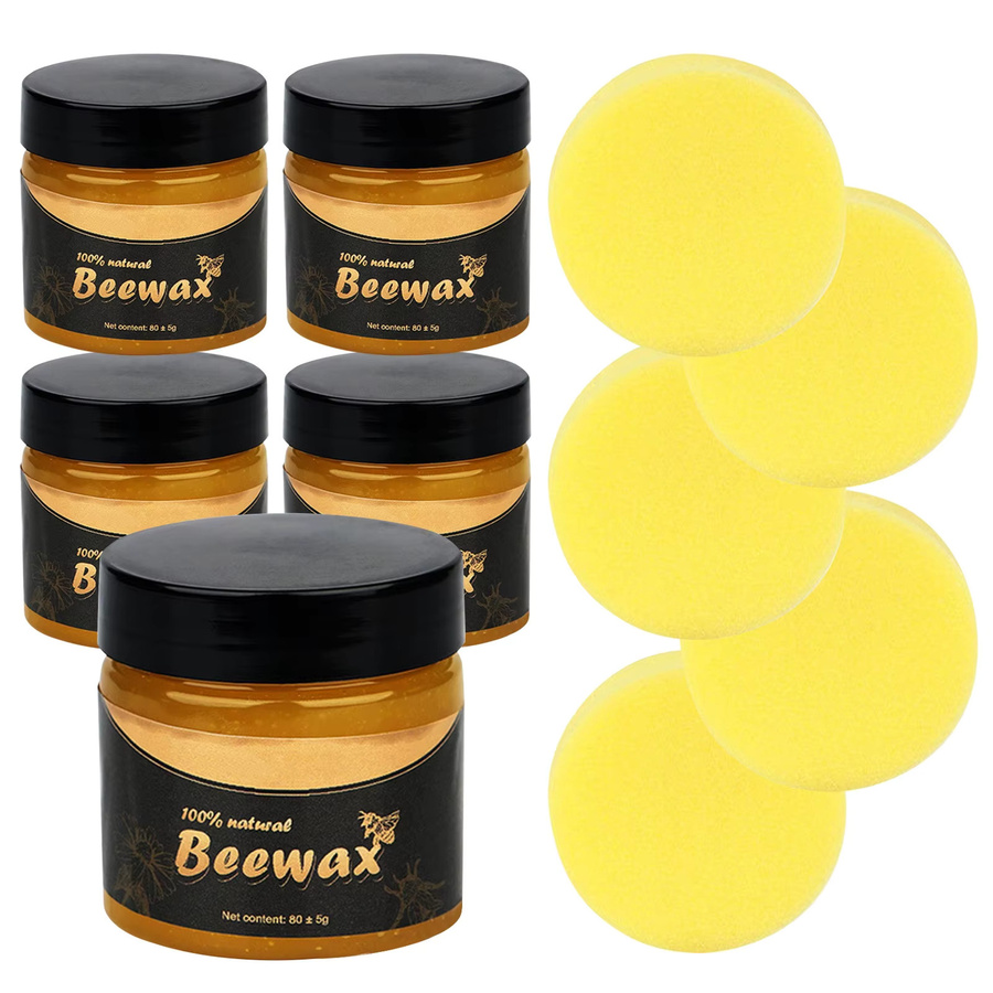 Beefix Holzrestaurator mit Bienenwachs, Schwammwachs und Spülung, Farbe: Gelb - Bild 2