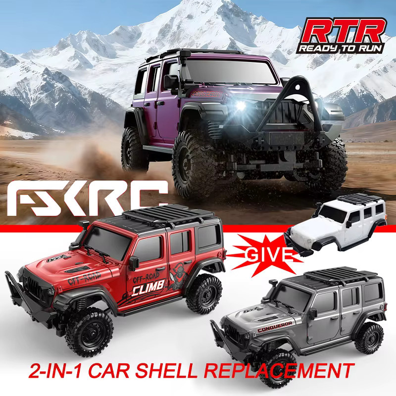 FMS Offroad-Auto, ferngesteuert, 1:43, 2-in-1, mit austauschbarer Karosserie - Bild 3