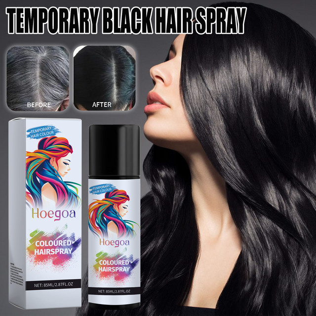 HOEGOA Haarfarbspray Schwarz, Unisex - Bild 1