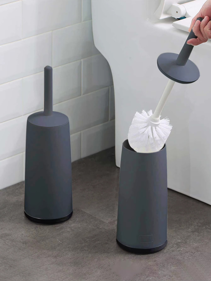 WORTHBUY Toilettenbürste aus Kunststoff mit stehender Basis in Weiß - Bild 2
