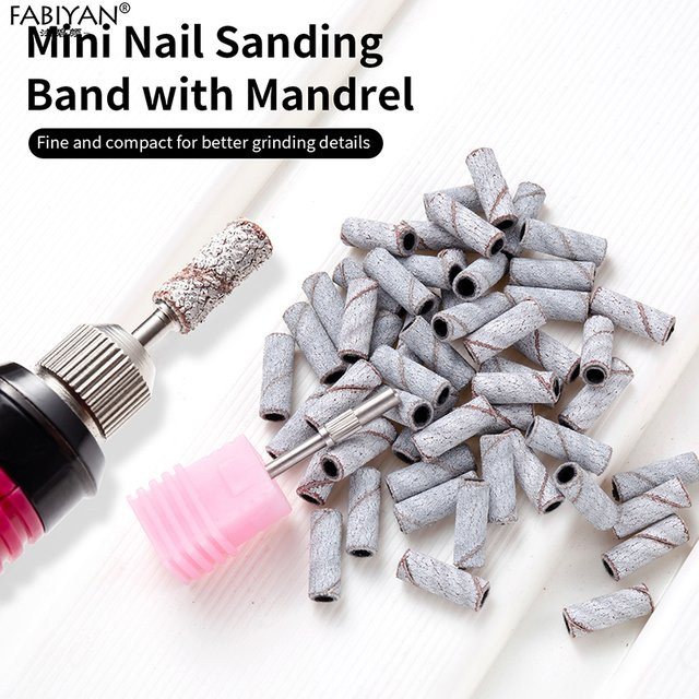 FABIYAN Mini-Nagelschleifband-Set, Nagelbohrer-Bits, Maniküre-Zubehör - Bild 1