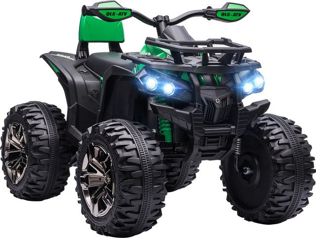 HOMCOM Elektro Quad für Kinder, Grün, mit Vorwärts- und Rückwärtsfunktion, MP3-Musikplayer, mit Scheinwerfer - Bild 1