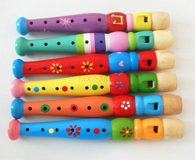 Binchi Babyflöte Holz, Orff Lehrmittel, Musikinstrumente Spielzeug, ab 3 Jahre - Bild 1