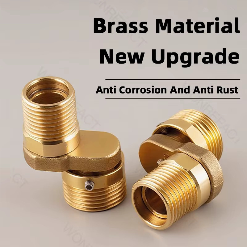 JIANGZILIU Duscharmatur-Adapter Wandmontage mit 360 Grad drehbarem Fußwinkel in Gold - Bild 2