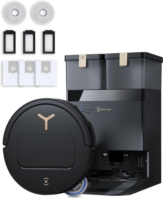 ECOVACS DEEBOT T50 PRO Omni Gen3 Roboterstaubsauger mit Wischfunktion, 25.000 Pa, AIVI 3D 3.0, Schwarz - Bild 1