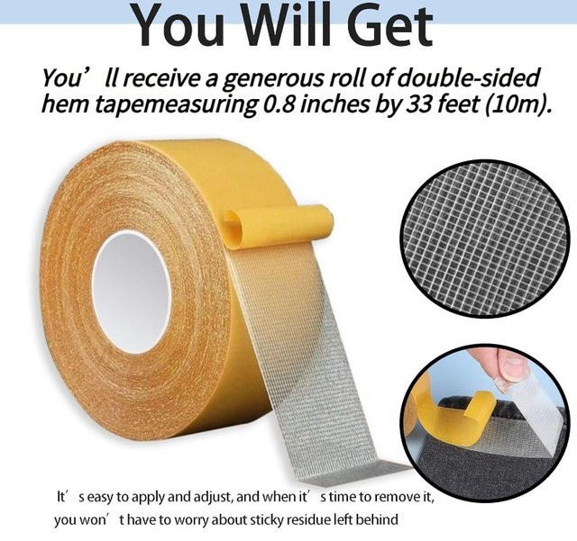 YITAPE Doppelseitiges Stoffklebeband transparent für Kleidung und Saumverarbeitung 10 m - Bild 1