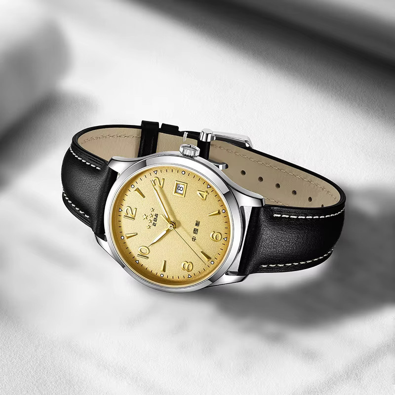 Seagull Herrenuhr, Automatik, Edelstahl, Gold, Herren - Bild 2