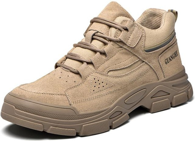 Shoekeeper Arbeitssicherheitsschuhe für Herren in Braun und Beige mit Stahlkappe, Durchtrittschutz und Kevlar-Einlegesohle aus Veloursleder, Größe 39 - Bild 1