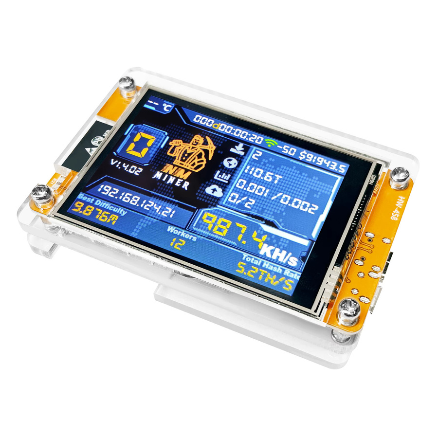 NMMiner NerdMiner V2 Lucky Miner von Heltec Automation mit 2,8 Zoll Smart Display und 980KH/s Hashrate für Bitcoin Solo Lottery Crypto Mining auf ESP32-Basis - Bild 3