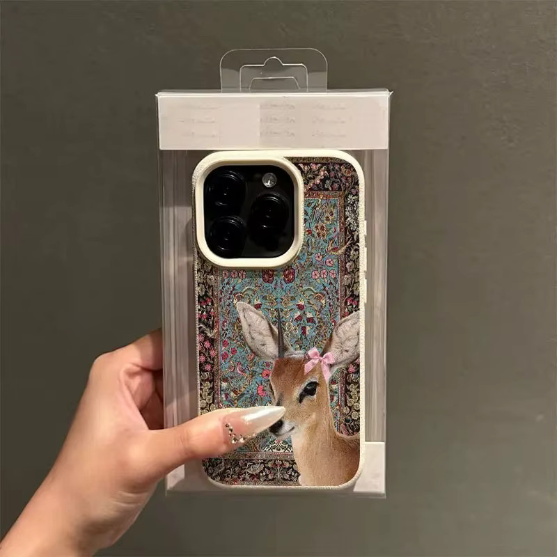 Handyhülle mit Vintage Hirsch-Litschi-Muster für Samsung Galaxy Modelle in Multicolour - Bild 2