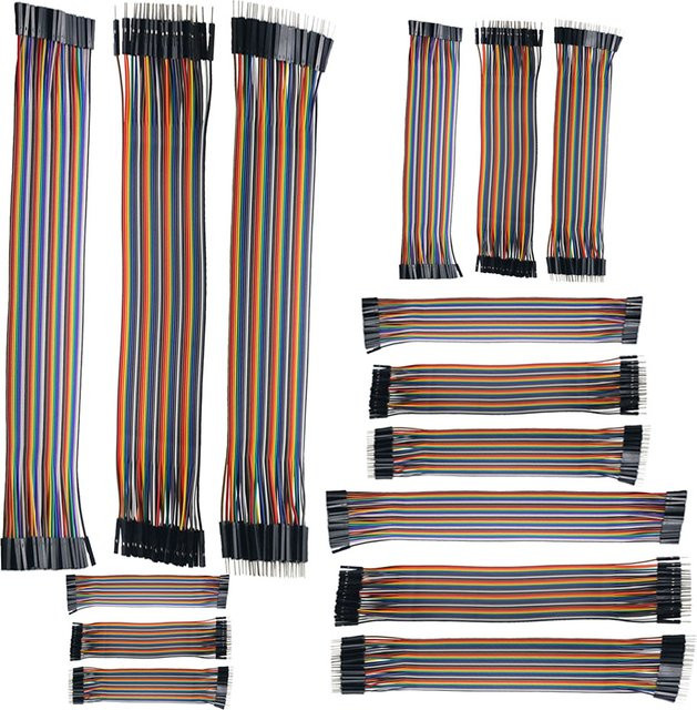 HPJF Dupont Jumper Draht DIY Kit Multicolour mit verschiedenen Anschlussarten und Längen von 10 cm bis 40 cm - Bild 1