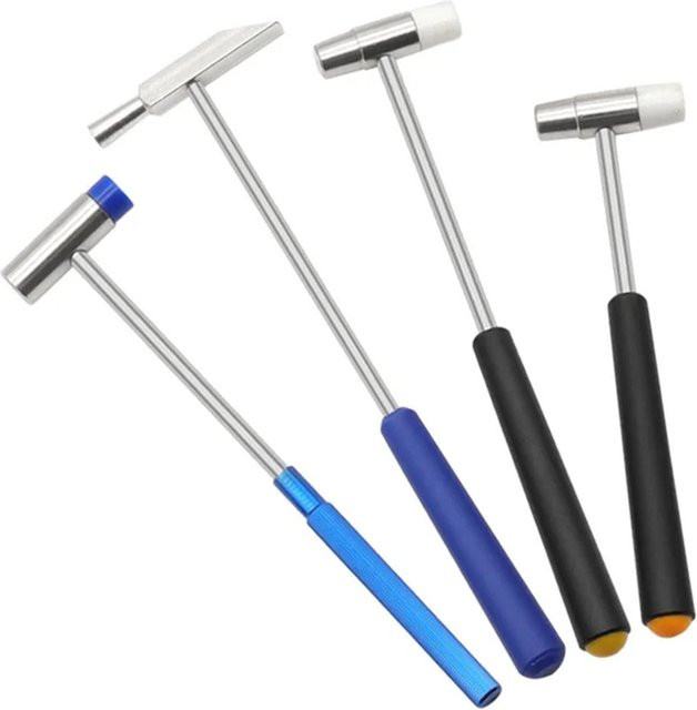 DAZZLEEX Tragbarer Doppelkopf-Reparaturhammer aus Metall und Gummi für DIY-Arbeiten und Uhrmacherarbeiten - Bild 1