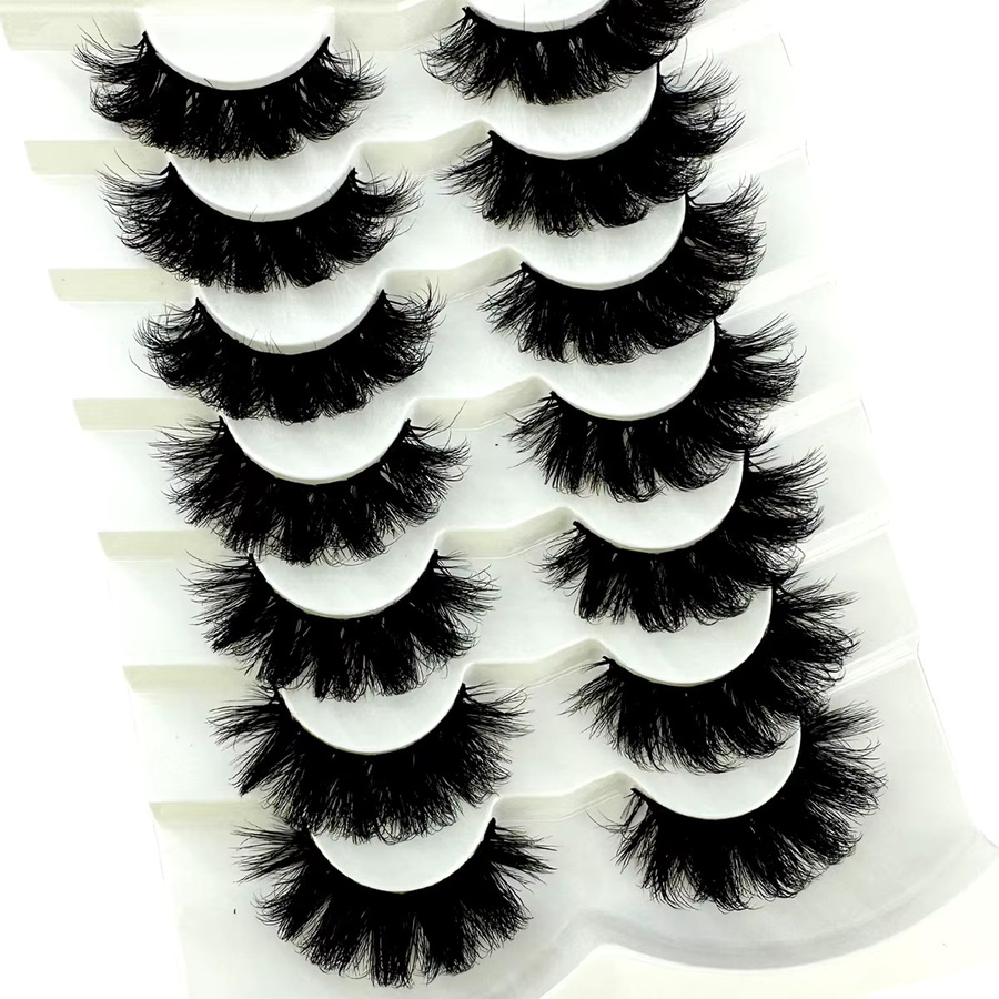 LYBCG Kunstwimpern, 7 Paar, 18 mm, Wispy D Curl, 8D - Bild 5