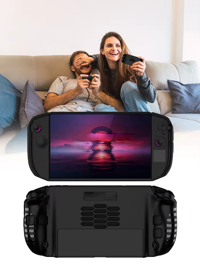 Ultradünne und weiche TPU-Schutzhülle mit integriertem Ständer für deine Lenovo Legion Go 2 Spielkonsole in Schwarz - Bild 6