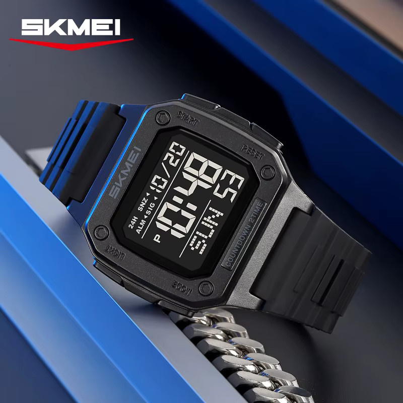 SKMEI Digitaluhr, Quarz, Blau, Silikon, Herren - Bild 3
