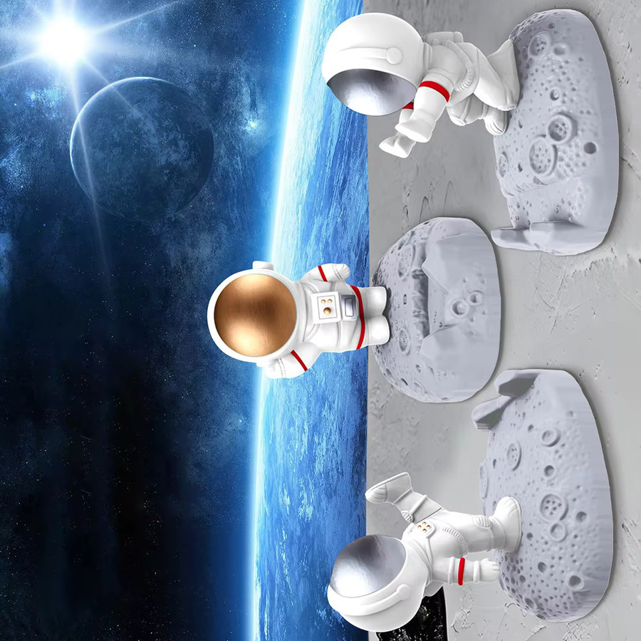 AKABEILA Astronauten-Telefonständer Spaceman Handyhalterung für den Schreibtisch in Weiß - Bild 5