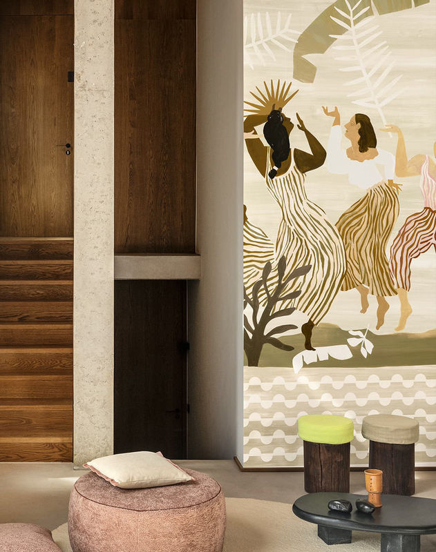 Chivasso Wallpaper Famous Friends Mural in Beige und Multicolour, Breite: 400 cm, Höhe: 400 cm - Bild 3