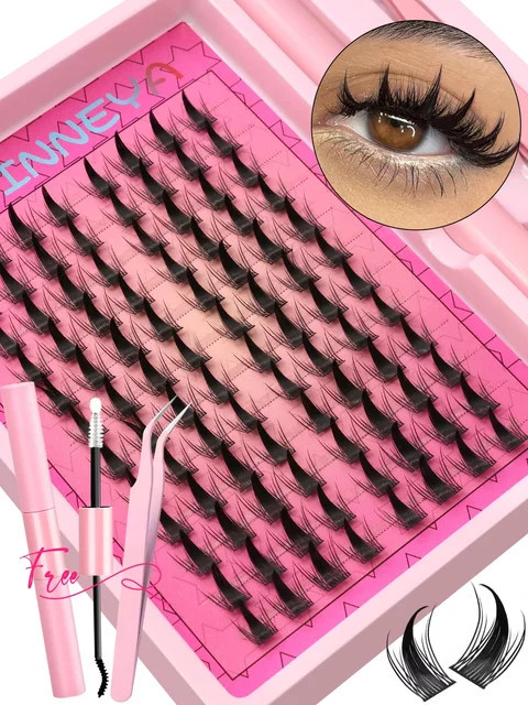 GROINNEYA Wimpern-Cluster-Set, DIY-Wimpernverlängerung - Bild 1