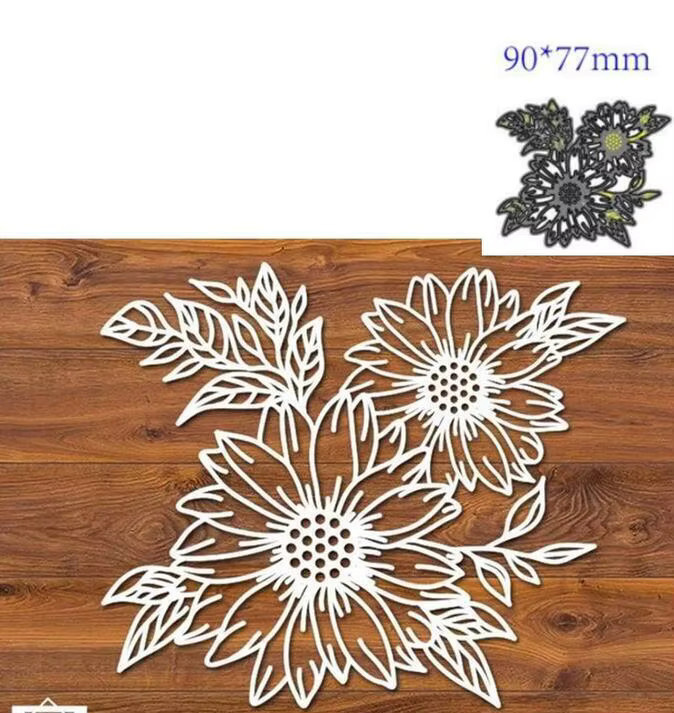 Metall-Stanzform Ozeanblume-Serie für Papierhandwerk in Silber - Bild 2