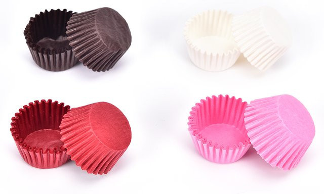 500 Stück Mini Schokoladenpapier-Einlagen in Braun für Backen, Muffins, Kuchen und Cupcakes - Bild 1
