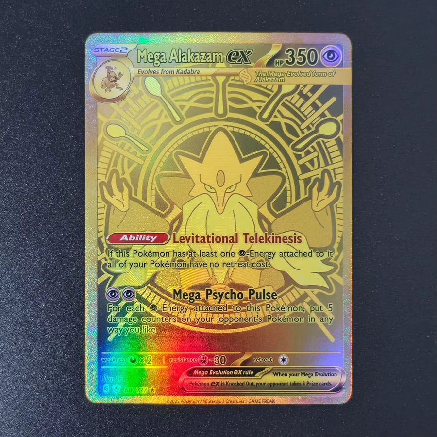 Keeppley Pokemon TCG Englische Mega Alakazam Gengar Gyarados Raichu Blaziken ex Karte, Spielzeug - Bild 2