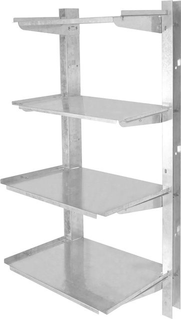 Pergart Regal-Kit für Gerätehäuser aus Metall in Silber - Bild 1