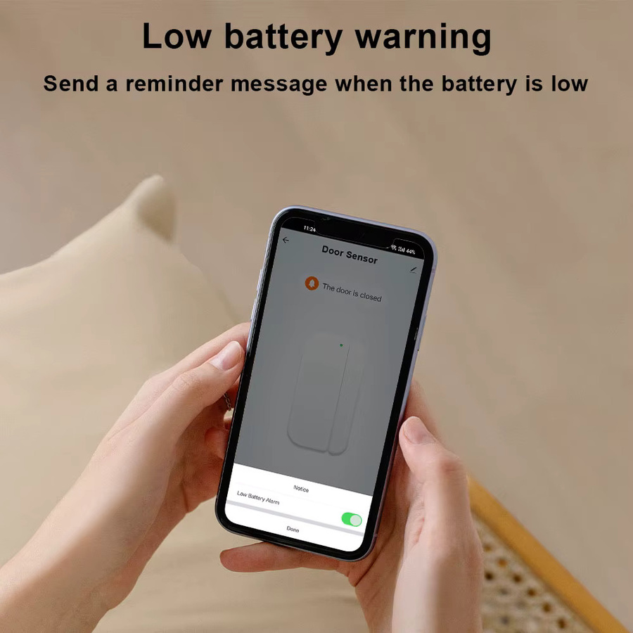 Tuya Zigbee 3.0 Tür- und Fenstersensor in Weiß, intelligenter Kontaktsensor kompatibel mit SmartLife, Zigbee2Mqtt, ZHA und Alexa - Bild 3