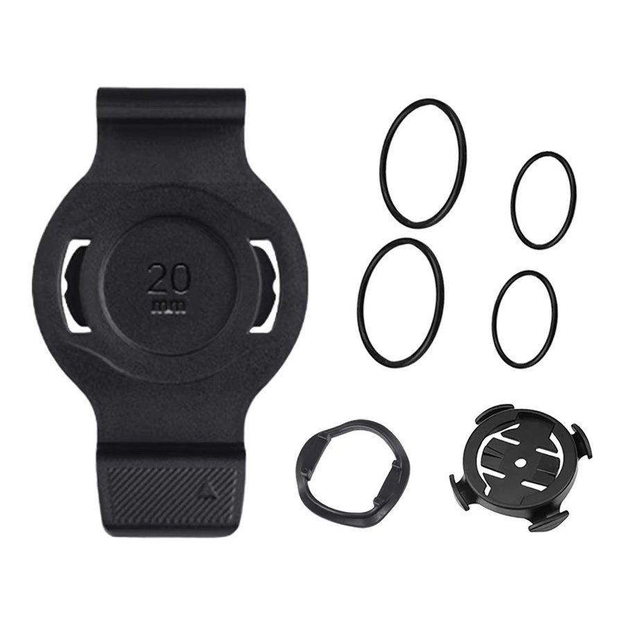QuickFit Fahrrad-Tachometerhalterung für Garmin, abnehmbare MTB Stoppuhr-Basis, Schwarz, 20/22/26mm - Bild 3