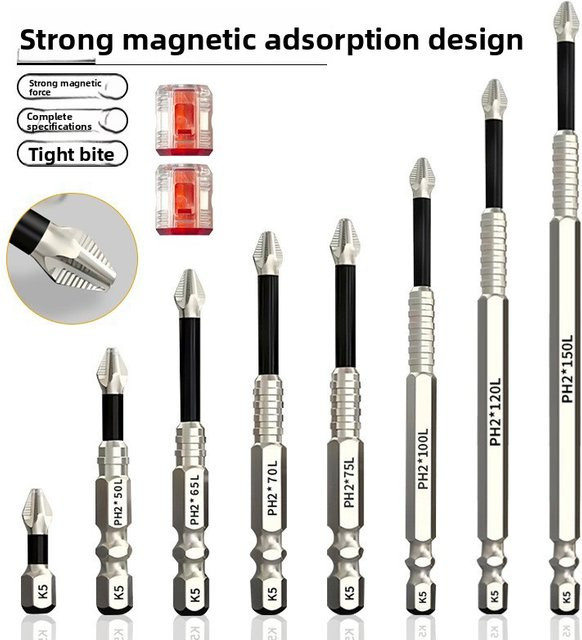 Magnetisches Schraubendreher- und Bohrer-Set mit rutschfestem Griff für universelle Anwendung - Bild 1