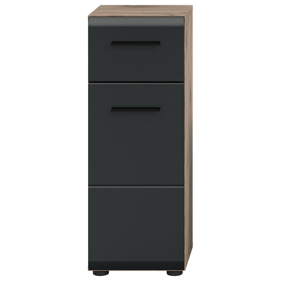 Badezimmerschrank xonox.home Ice Nox Oak in Eichen-Nachbildung, Schwarz Matt, B/H/T: 30 x 80 x 30 cm - Bild 3