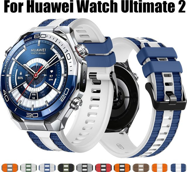 Huawei Silikonarmband, zweifarbig, für Watch Ultimate 2, GT6, GT5, GT4, GT3 Pro - Bild 1