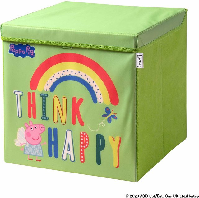 Lifeney Aufbewahrungsbox Peppa Pig Happy mit Deckel, grün/mehrfarbig, B/T/H: 33 x 33 x 33 cm - Bild 1