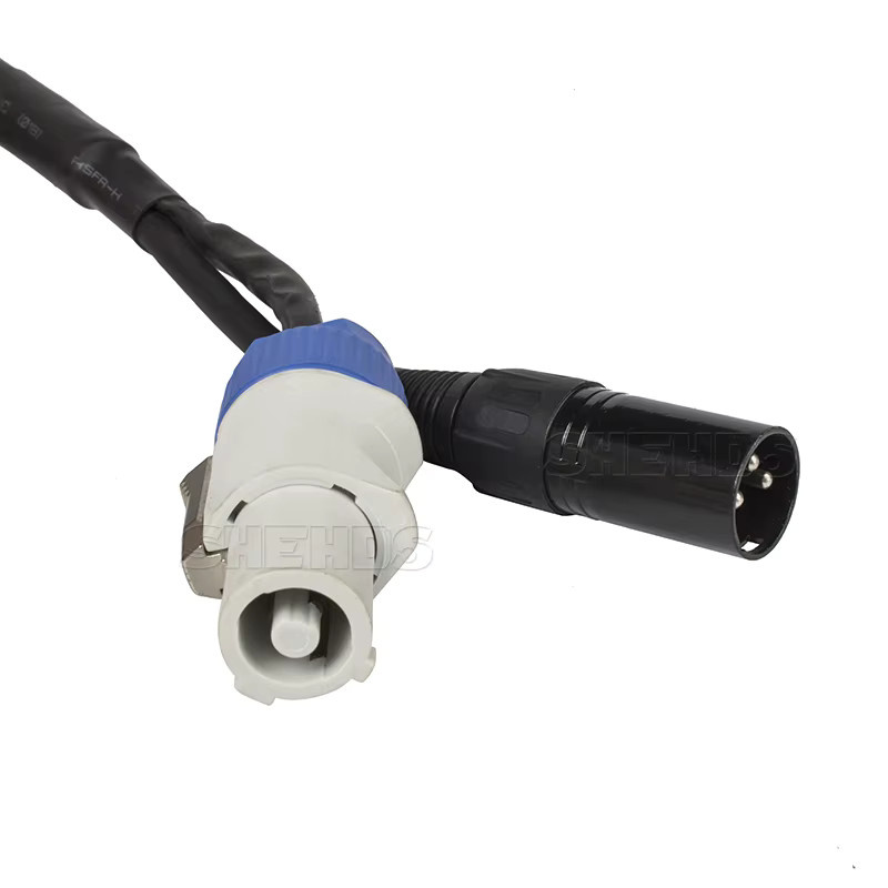 Shehds PowerCon und DMX Signal Leitung Kabel für Bühnenbeleuchtung, Länge: 2,5 m - Bild 2