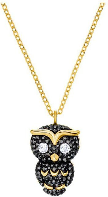 Swarovski Halskette Eule, Kristall, Schwarz, Gold, Damen - Bild 1