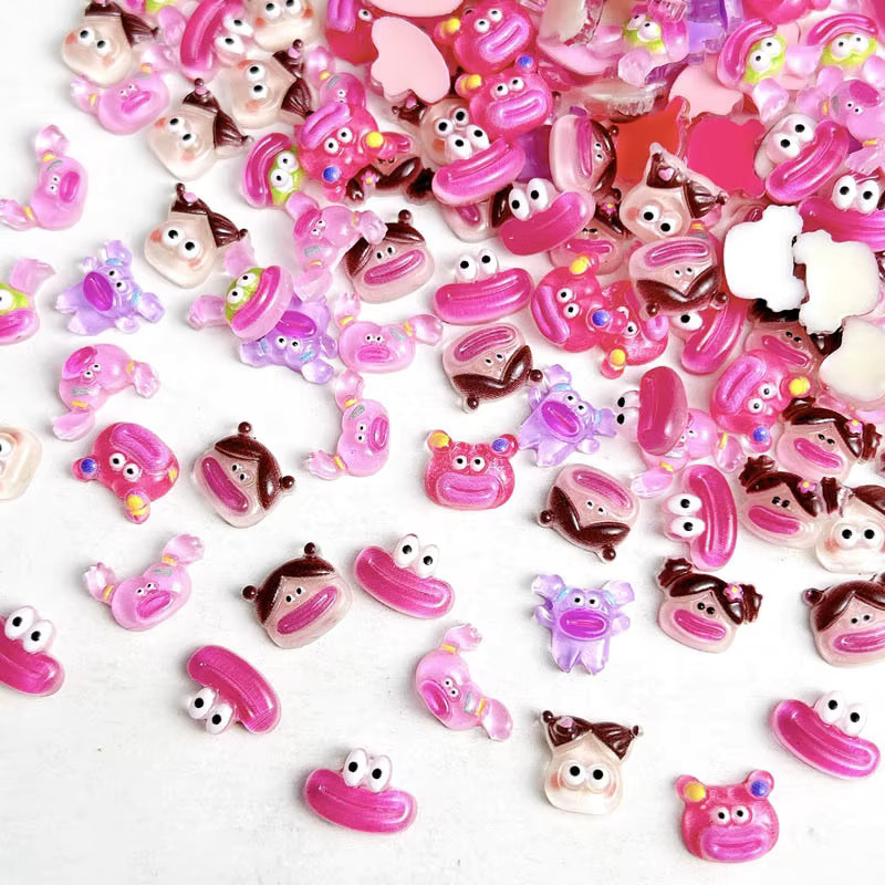 30 Stück Cartoon Harz 3D Nagel Charms, Mini Wurst Mund Nail Art Dekoration - Bild 3