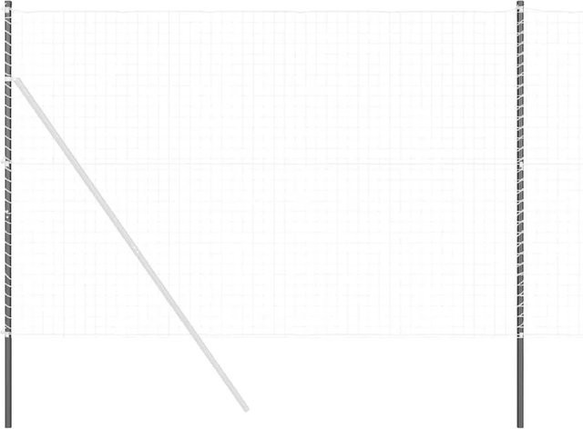 vidaXL Zaunpfosten Set aus pulverbeschichtetem Stahl in Grau, 12 Stück, H: 200 cm, B: 3,2 cm, T: 3,2 cm - Bild 1