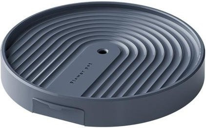 Talos home Garden Rollender Pflanzenroller Runder Pflanzenteller mit Verstecktem Ablaufreservoir und Bremsrollen in Grau - Bild 1