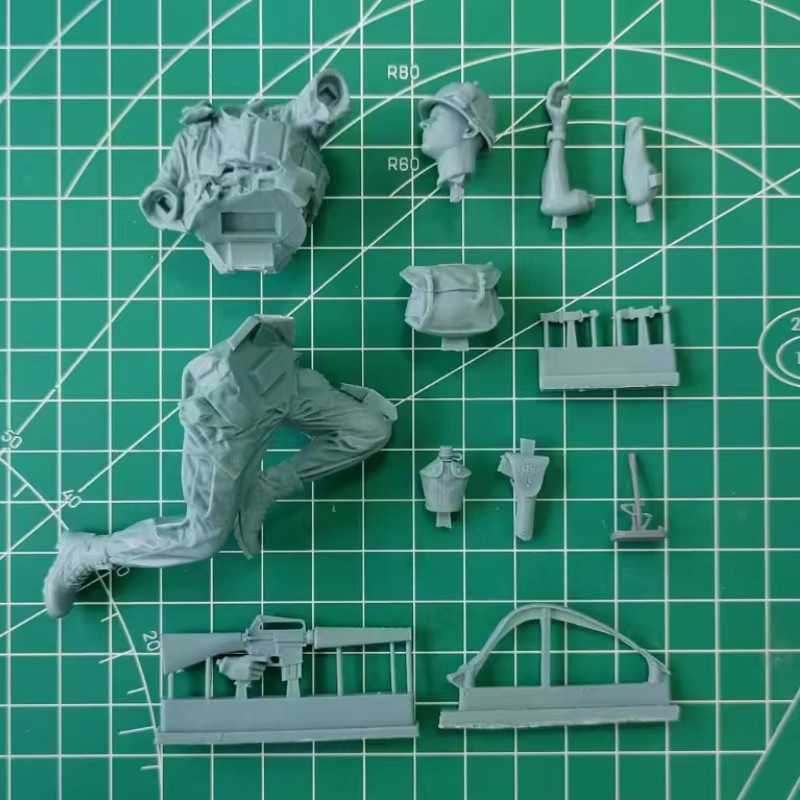 JIJIE Modellbausatz US-Armee Infanterie, Vietnamkrieg, Maßstab 1:16, Harz - Bild 2