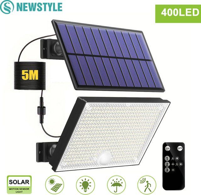 Solarbetriebene LED Flutlichter mit Bewegungsmelder und IP65 Wasserdichtigkeit für den Außenbereich - Bild 1