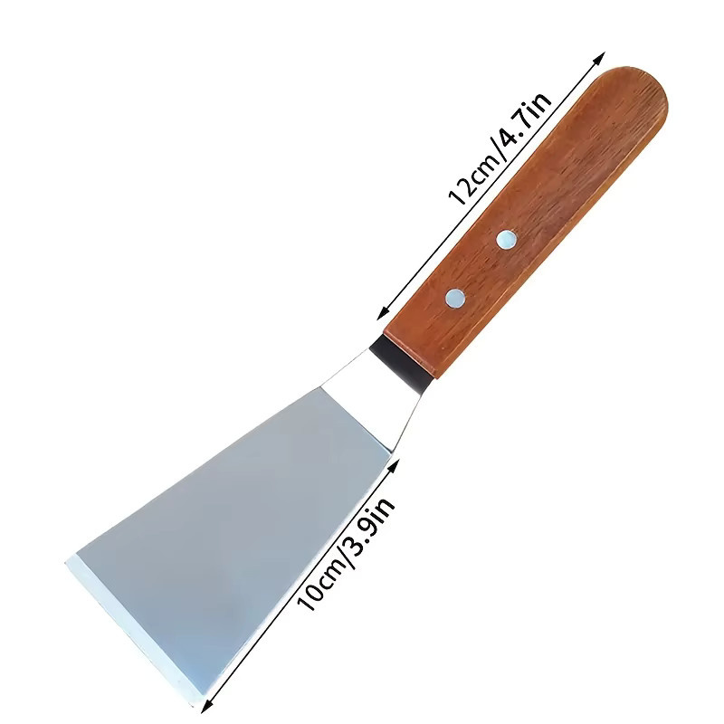 Edelstahl Teppanyaki Spatel in Silber für Steak, Pizza und Pfannkuchen - Bild 3