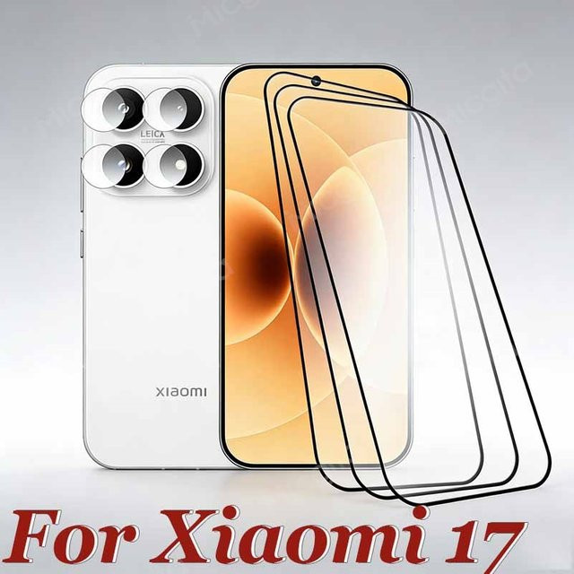 Xiaomi 17 Displayschutz Frontschutzfolie mit Linsenfolie, 9H, transparent, kratzfest und stoßfest - Bild 1