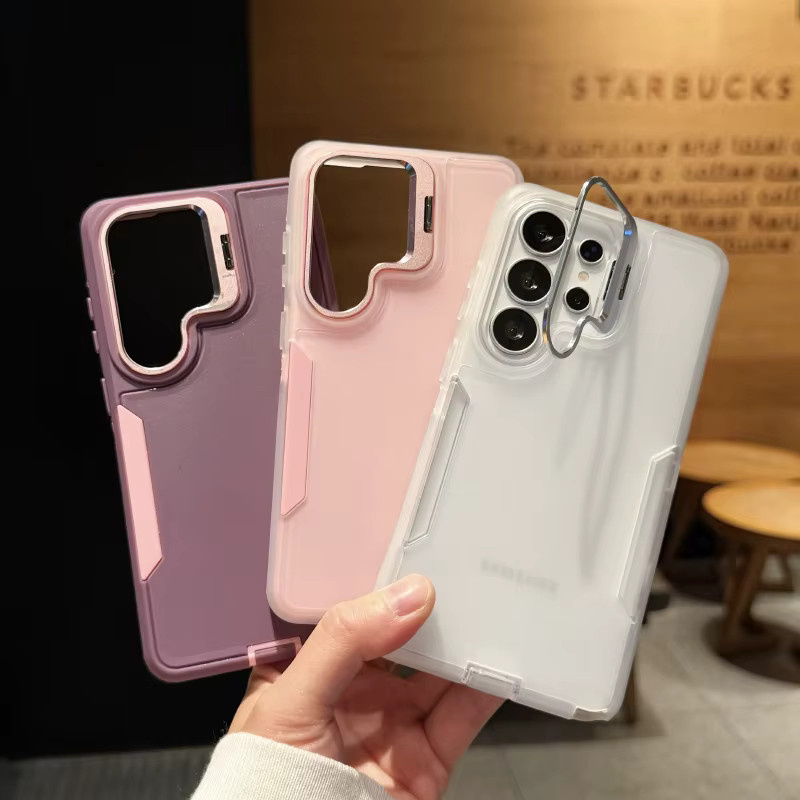 Samsung Panzer-Handyhülle mit Metall-Objektivhalterung aus TPU und hartem PC in Grün für verschiedene Samsung Galaxy Modelle - Bild 1
