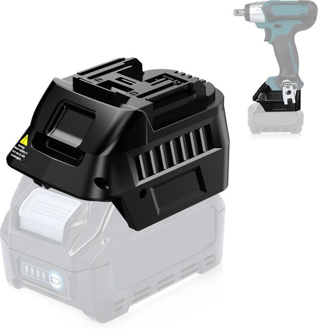 MT40MT18 Akku-Adapter-Konverter von Makita in Schwarz zur Umwandlung von Makita 40 V Li-Ionen-Akkus für die Nutzung mit Makita 18 V Li-Ionen-Elektrowerkzeugen - Bild 1