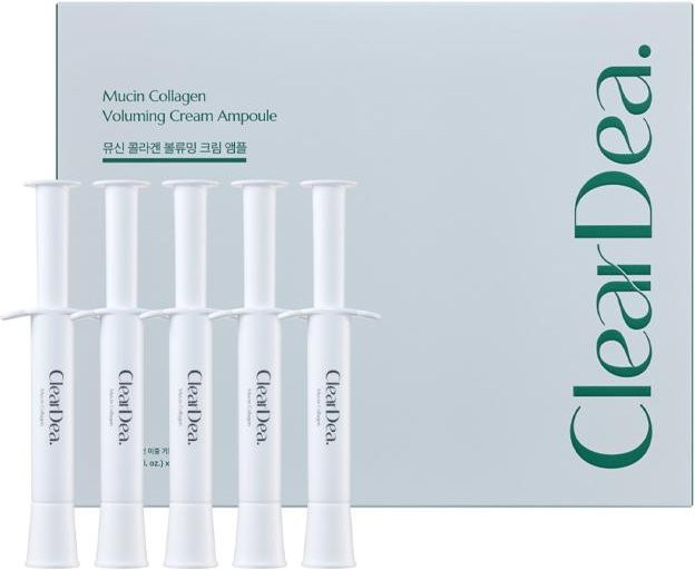 ClearDea Mucin Collagen Volumencreme Ampulle, 5 x 4 ml, Gesicht - Bild 1
